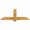 Ekena Millwork Eugene Rough Sawn Timber Gable Bracket, Western Red Cedar, 60"W x 22"H x 4"D x 6"F, 9/12 Pitch GBW060X22X0406EUG00RWR - alternate 1